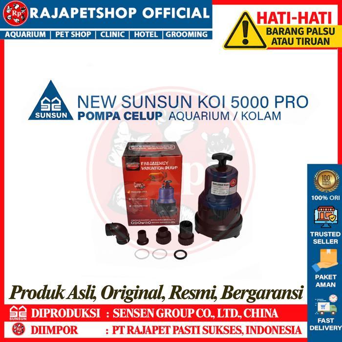 Terlaris New Sunsun Koi 5000 Pro Pompa Air Celup Kolam Aquarium