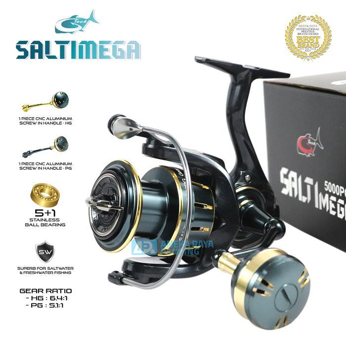 REEL SPINING G-TECH SALTIMEGA 300-8000 2025 Fresh Water & Saltwater ORIGINAL aneka raya pancing