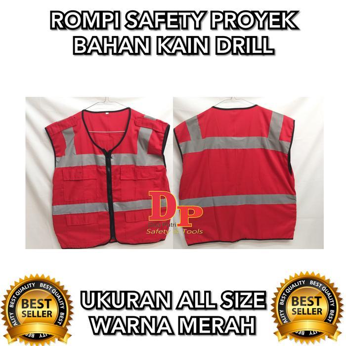 ROMPI SAFETY PROYEK BAHAN KAIN DRILL MERAH
