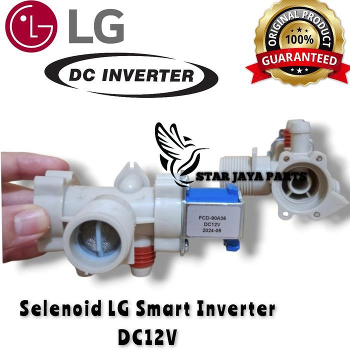 [LG T2107VS2M] Selenoid Water Inlet Valve Mesin Cuci LG Top Loading Smart Inverter DC 12V T2107VS2M
