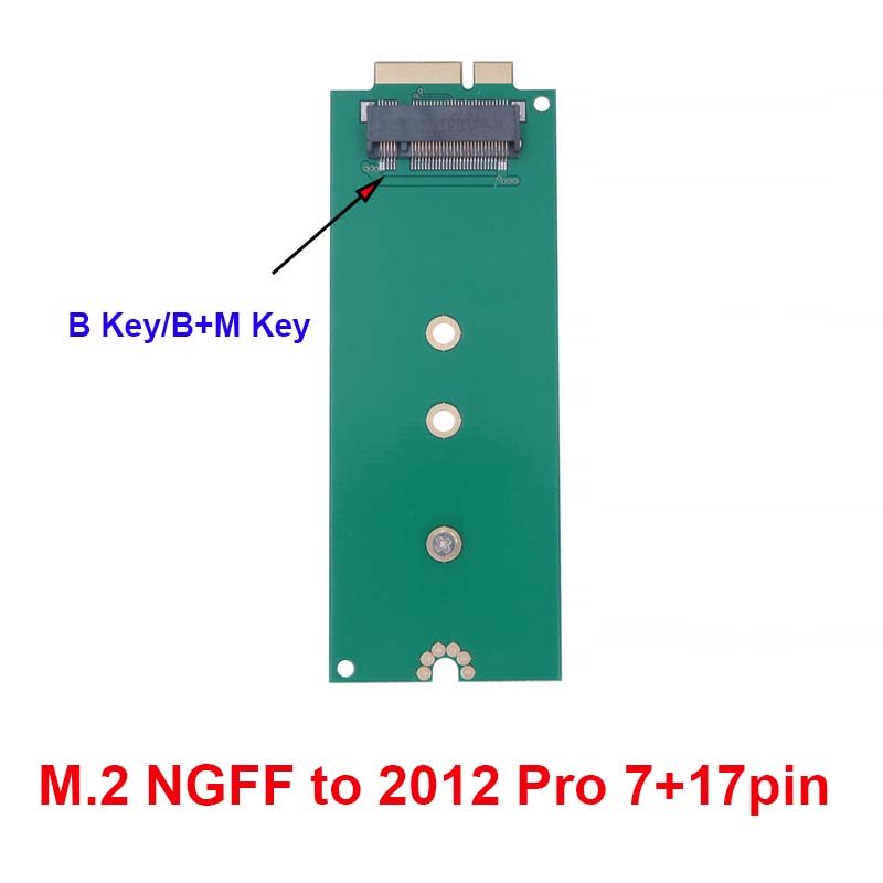 M.2 NGFF mSATA To 7+17Pin Adapter Card For 2012 Macbook Pro A1425 A1398 MC975 MC976 MD212 MD213