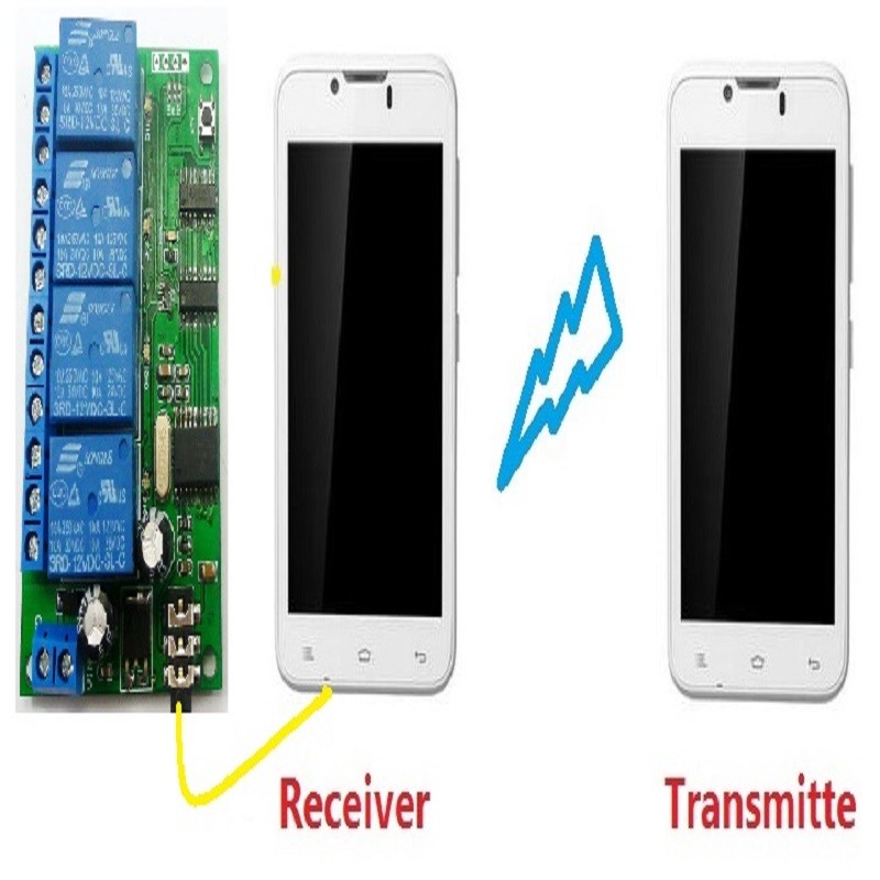 DC 12V 4CH MT8870 DTMF Tone Signal Decoder Phone Voice Remote Control Relay Switch Module For LED