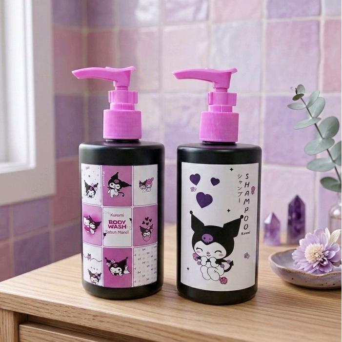 [LIVE] BOTOL SABUN CAIR KUROMI BODYWASH 250ML BOTOL PUMP 250ML FREE STIKER MARUKO BODYWASH