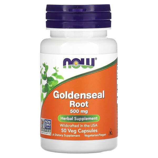 NOW Foods Goldenseal Root 500 mg 50 Veg Caps