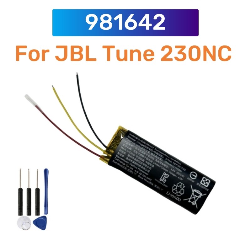 981642 Battery For JBL Tune 230NC 230 NC TUNE230NC TWS Wireless Bluetooth Earphone Charging