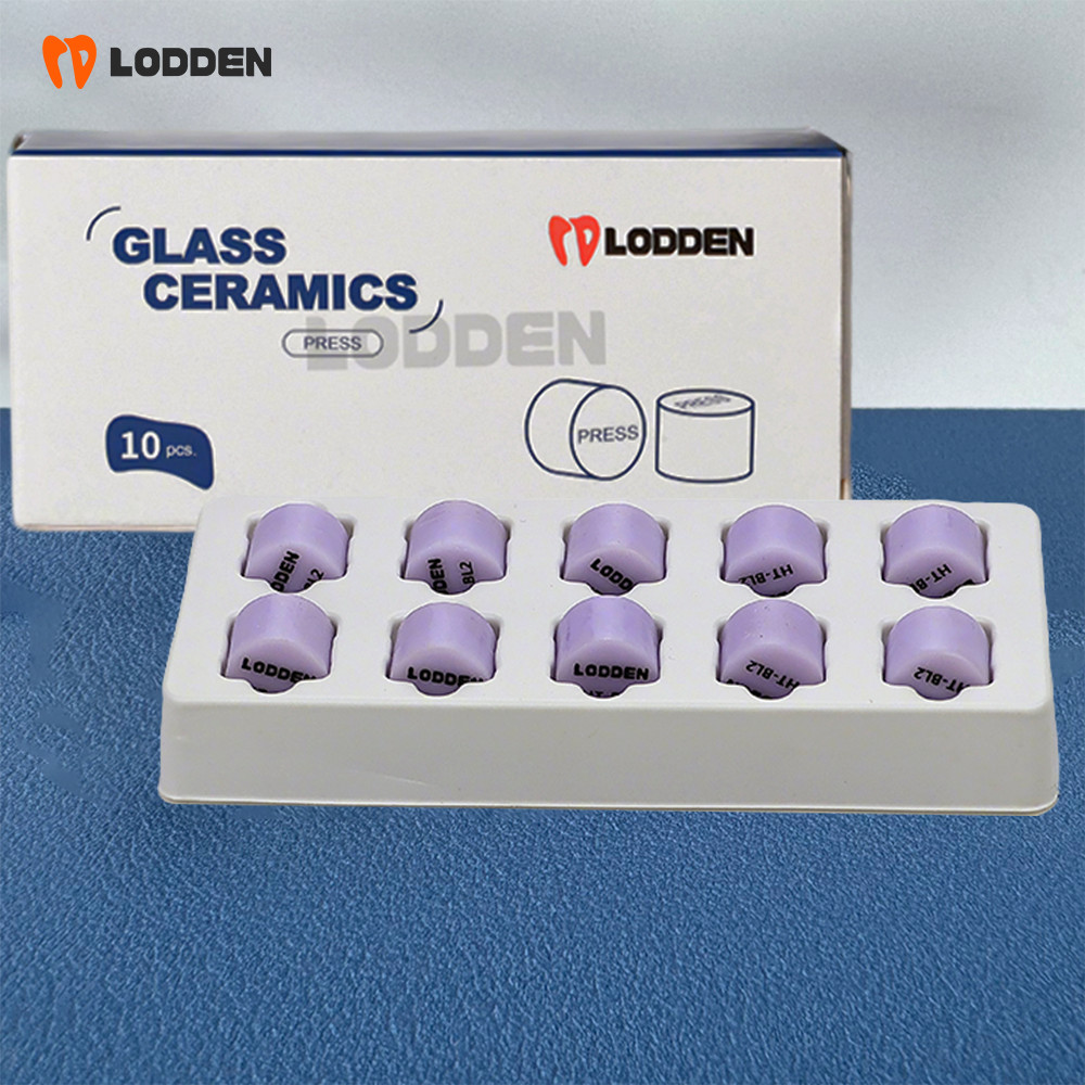 Lodden 10 Pieces Press Ingots Dental Glass Ceramic Press Lithium Disilicate Dental Lab Materials