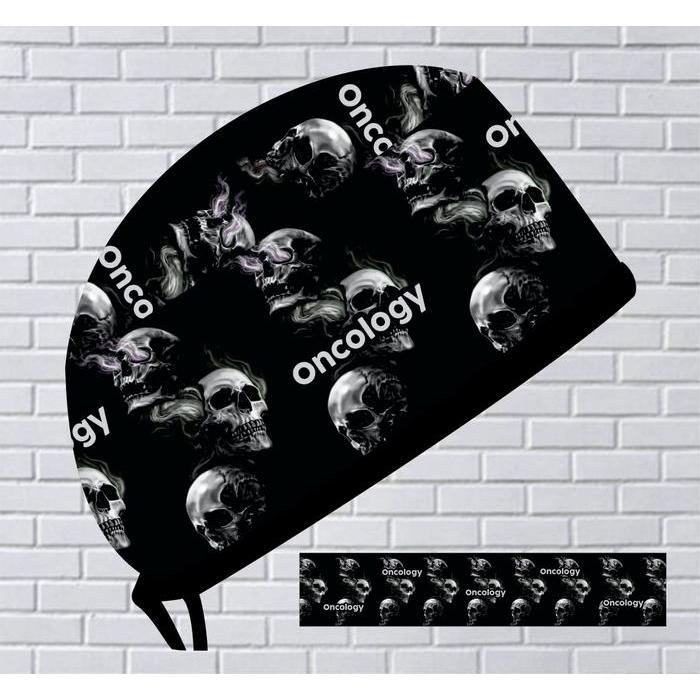 Dokter/Scrub Hat/Surgical Cap/Headcap Topi Dokter Scrub Hat Surgical Cap Printing Motif Onkologi Bah