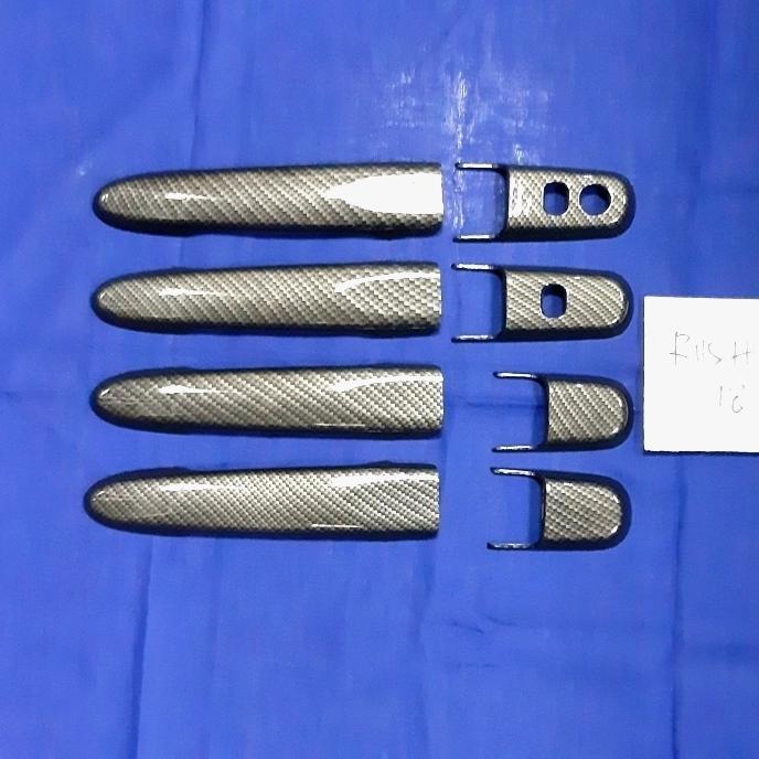 (PROMO) COVER HANDLE MOBIL TOYOTA RUSH 18 KEYLESS CARBON