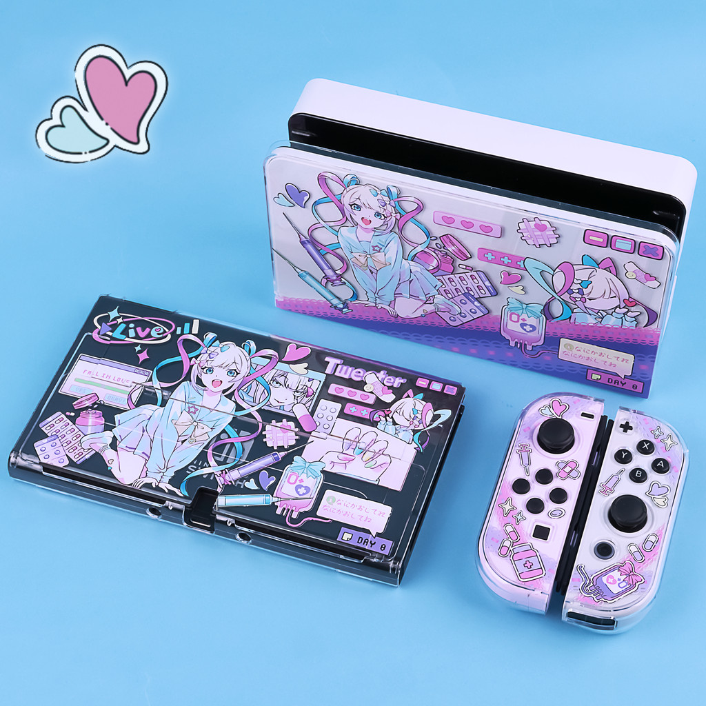 KAngel Protective Case compatible with Nintendo Switch / Switch OLED , Detachable Hard Shell NS /