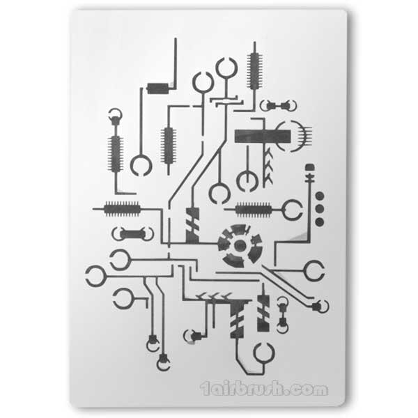Stencil Airbrush Electrical Terlaris