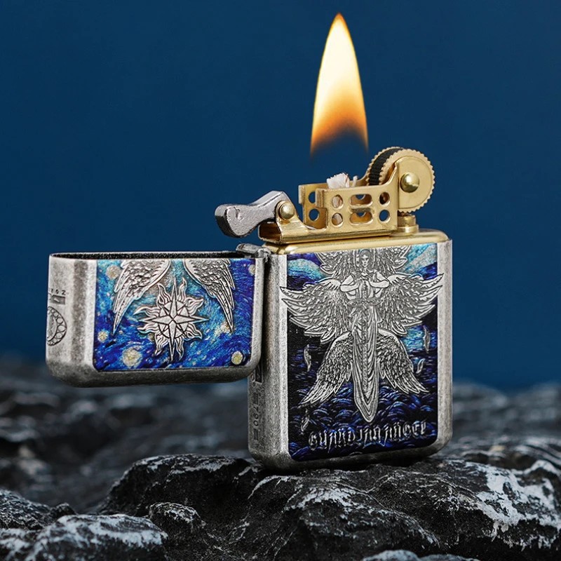 Zorro Z790 Antique Silver Etched Kerosine Lighter Creative Personality Windproof Cigarette