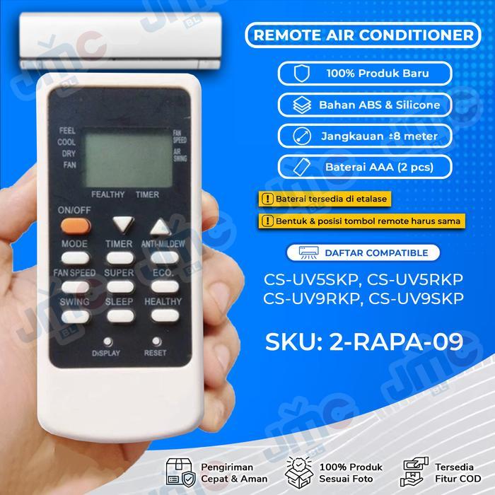 JMC Pengganti Remote AC PANASONIC Healthy CS-UV5SKP UV5RKP UV9RKP UV9SKP