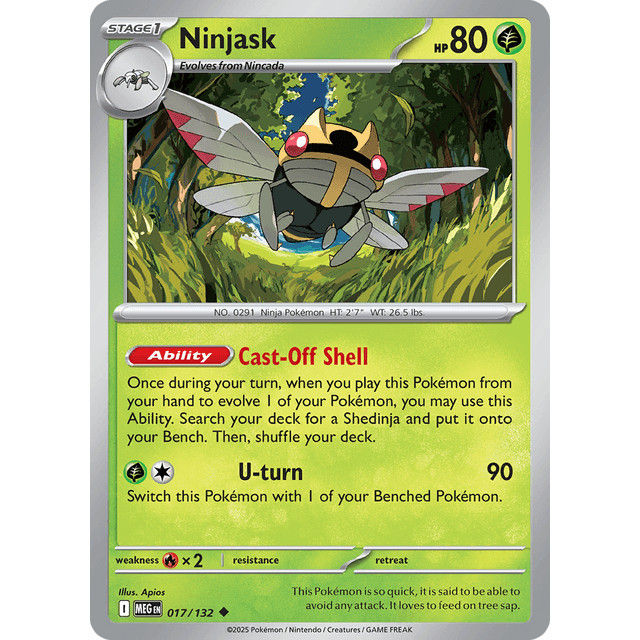 EN Ninjask 017/132 MEG - TCG English - Mega Evolution