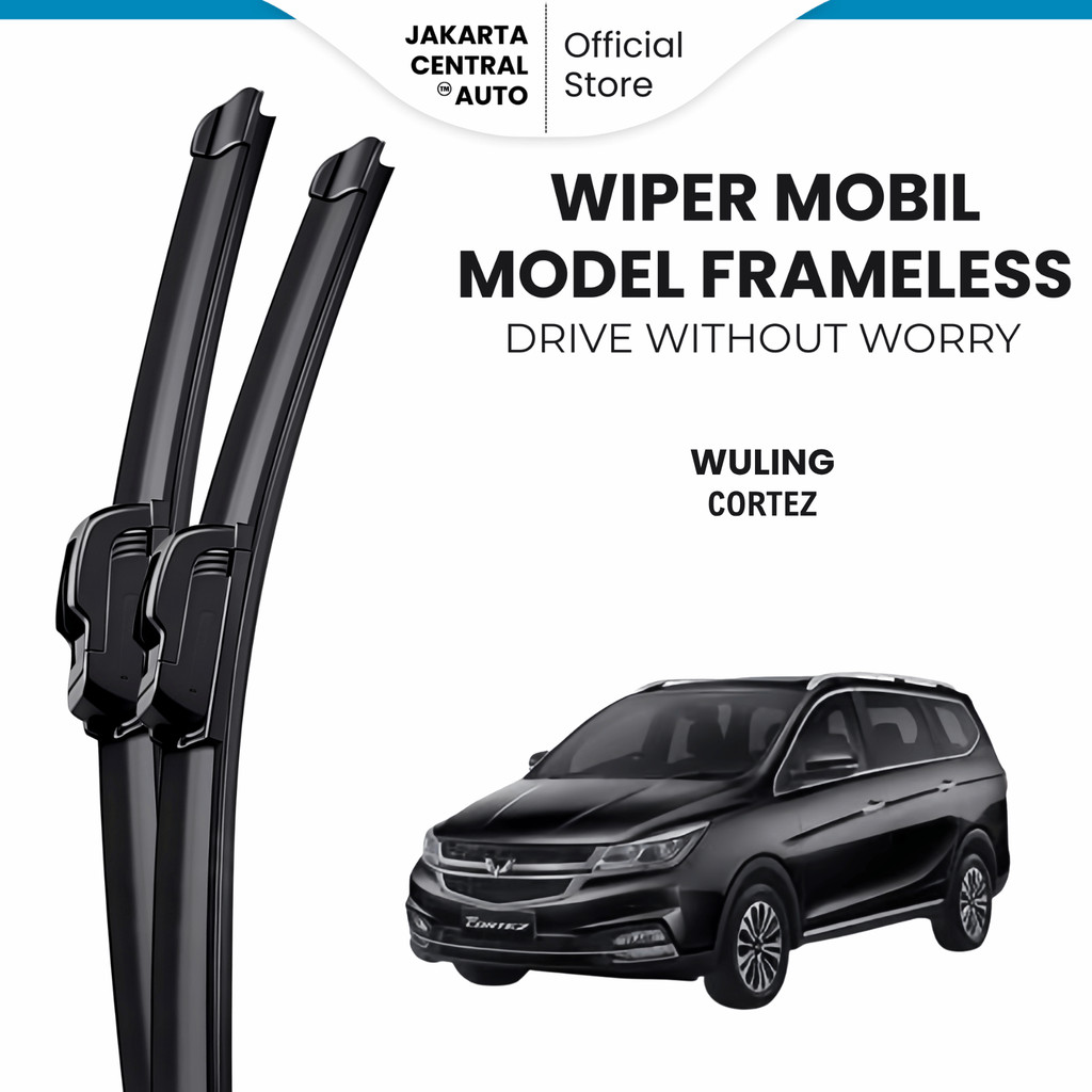 Wiper Wuling Cortez Frameless Kaca Depan Mobil