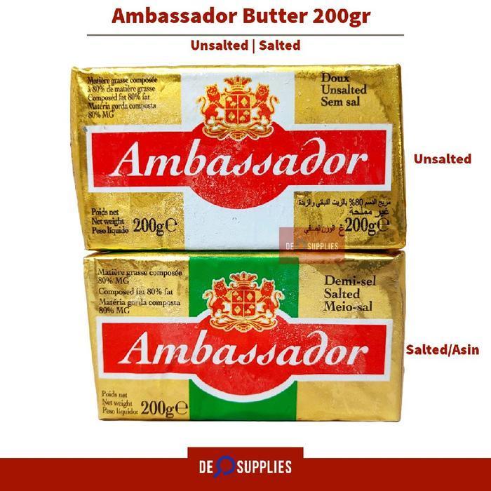 Ambassador Butter Unsalted Salted 200gr - Ambasador Butter Blend France Premium Margarin Mentega