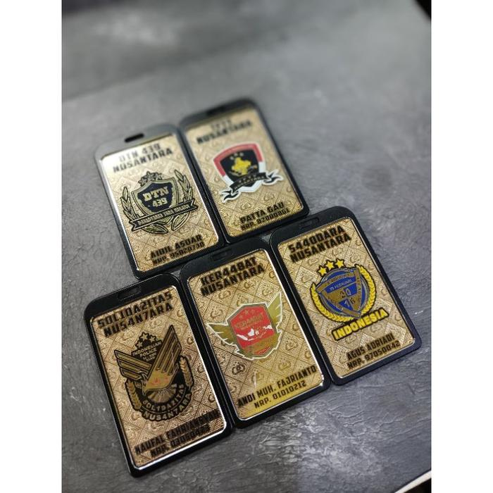 Lencana Plat Id Card Set Holder Lencana Logo Custom Reserse Angkatan Polri Sipil Tni Jaksa