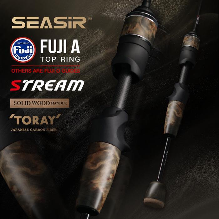 TERMURAH SEASIR STREAM JORAN PANCING, FUJI A+O GUIDE RINGS KAYU SOLID 2 BAGIAN UL