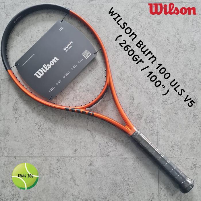 Raket Tenis Wilson Burn 100 Uls V5 (260 Gr / 100" ) Burn Tennis Racket #Gratisongkir