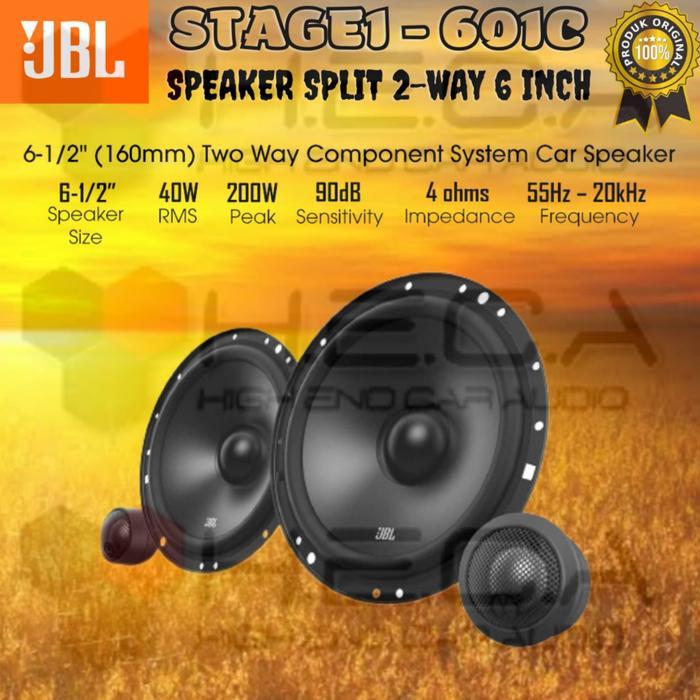 Jbl Stage1 601C Speaker Split 6.5" Inch 2-Way Pintu Mobil Stage 1601C