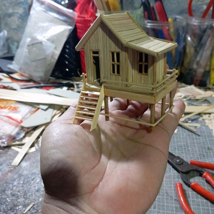 TERMURAH MINIATUR RUMAH AQUASCAPE KAYU NATURAL DENGAN DESAIN UNIK DAN DETAIL TINGGI UNTUK DEKORASI