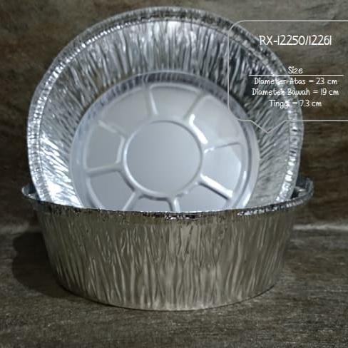 ALUMINIUM BULAT RX-12261 - @125pcs - WADAH ALUMINIUM FOIL BULAT RX 12261