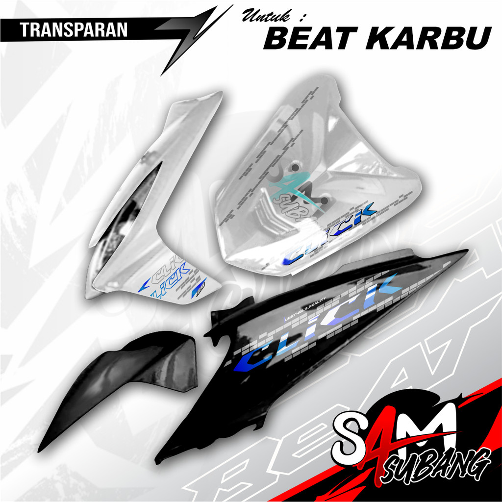 STRIPING TRANSPARAN HONDA BEAT KARBU NVX