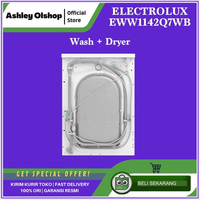 Mesin Cuci Electrolux EWW1142Q7WB 11/7 Kg Wash and Dryer 100% Kering