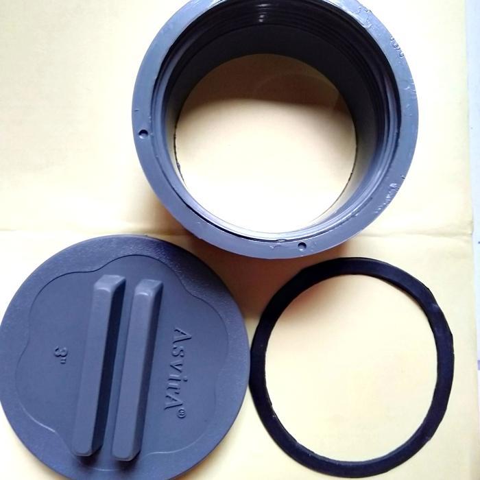 "New" clean Out /CO Dop Tutup Drat 3 inch merek asvira