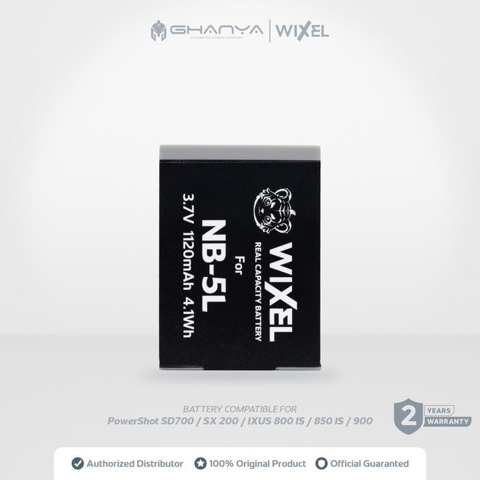 WIXEL Baterai Kamera NB-5L for Canon PowerShot Digital IXUS 800 IS / 850 IS / 900 TI / 90 / 860 /