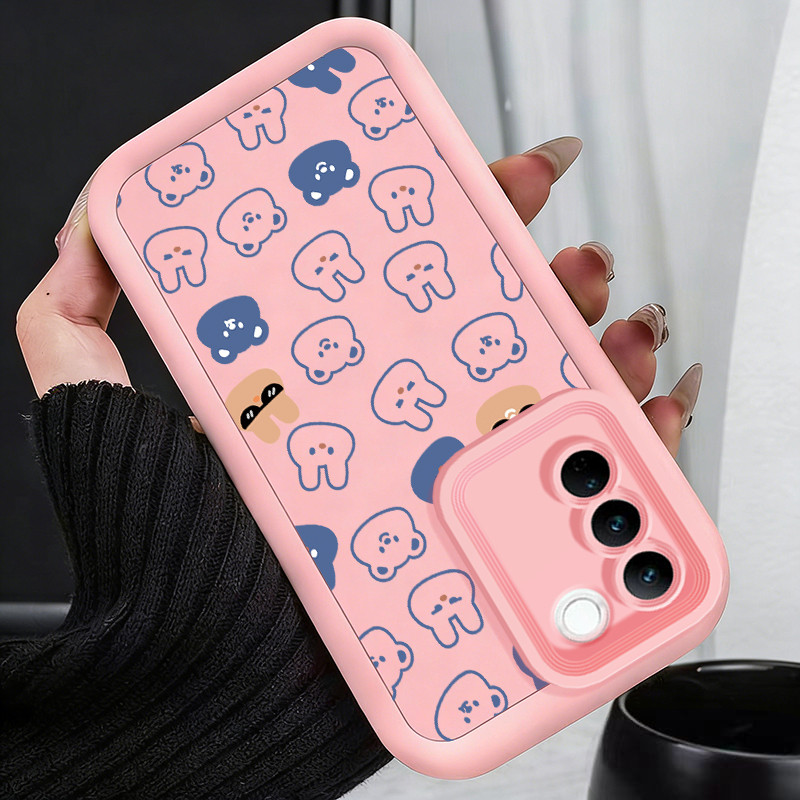 Casing Hp untuk VIVO V27 5G V27 Pro 5G Case Little bunny fully stamped Kasing silikon Cesing Softcas
