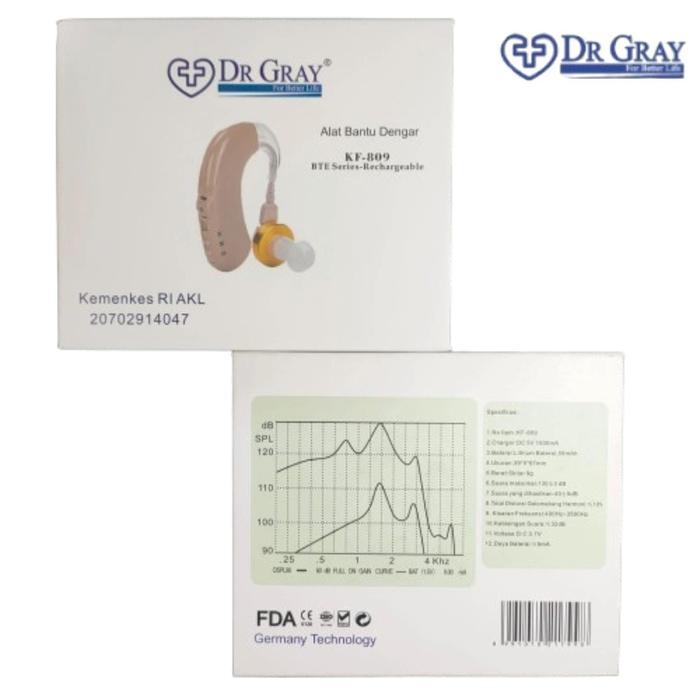 TERLARIS DR GRAY Hearing Aid RECHARGE Dr Gray KF-809 Germany Technology
