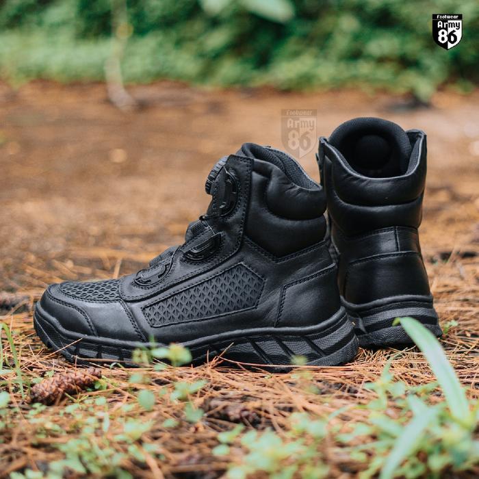 Sepatu PDL Raiders G2 Boots Polri TNI Security Riding Asli kulit berkualitas Shoes Pria hitam Kerja