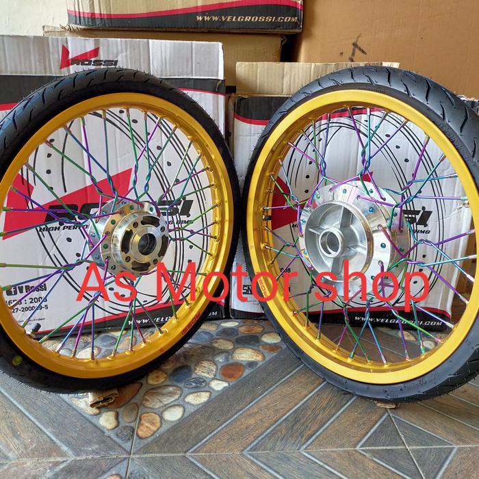 VELG SET ROSSI RING 17 TROMOL ABSOLUTE REVO SUPRA 125 BLADE FIT NEW