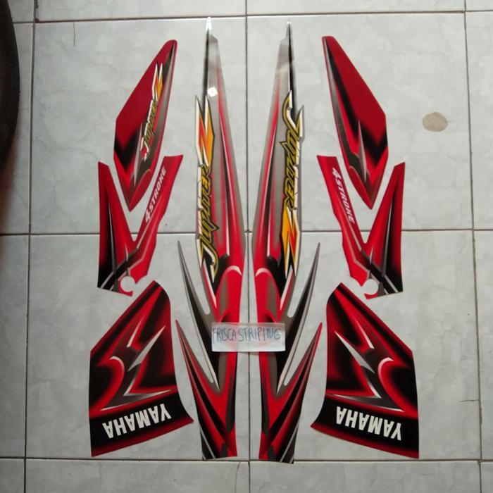 striping jupiter z 2006 silver merah