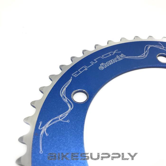 JENNIESSHOPP1// CHAIN RING (CHAINRING) EQUINOX BCD 130 MM 46T ALLOY BIRU BLUE 46 T
