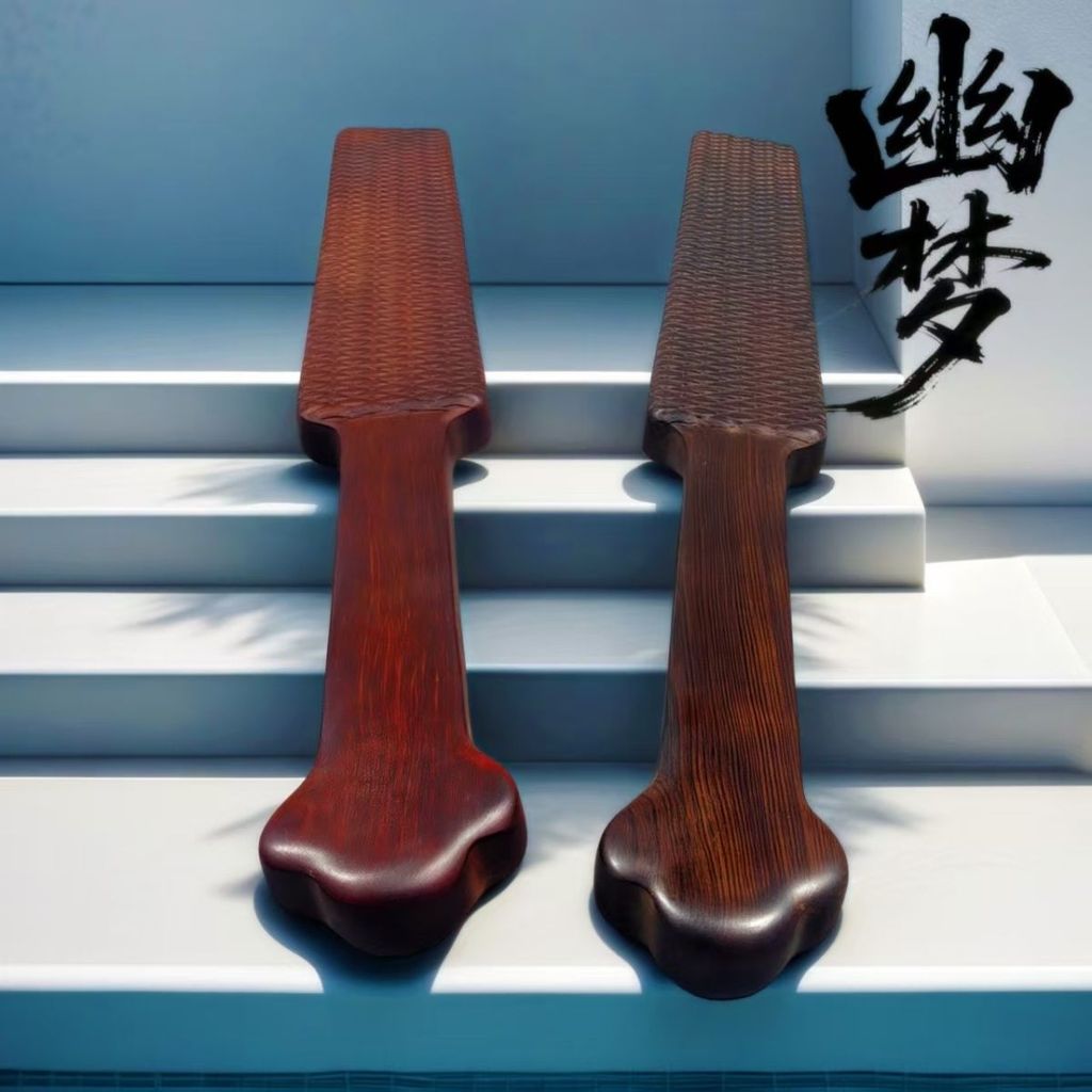 Outdoor Portable EDC Retro Sandalwood Dragon Scale Short Wooden Racket Car Emergency Short Stick
