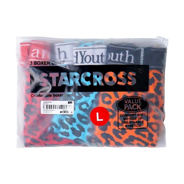 STARCROSS Underwear Brief Celana Dalam Pria Model Boxer Brief Katun Kombinasi Warna Ukuran S Brief -