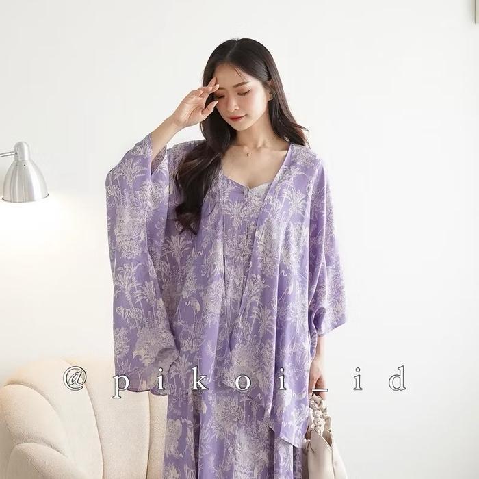 Promo Summer Outer / Cardigan Wanita Bunga / Outer Pantai / Flowy Cardi / Cardigan Floral Jatuh