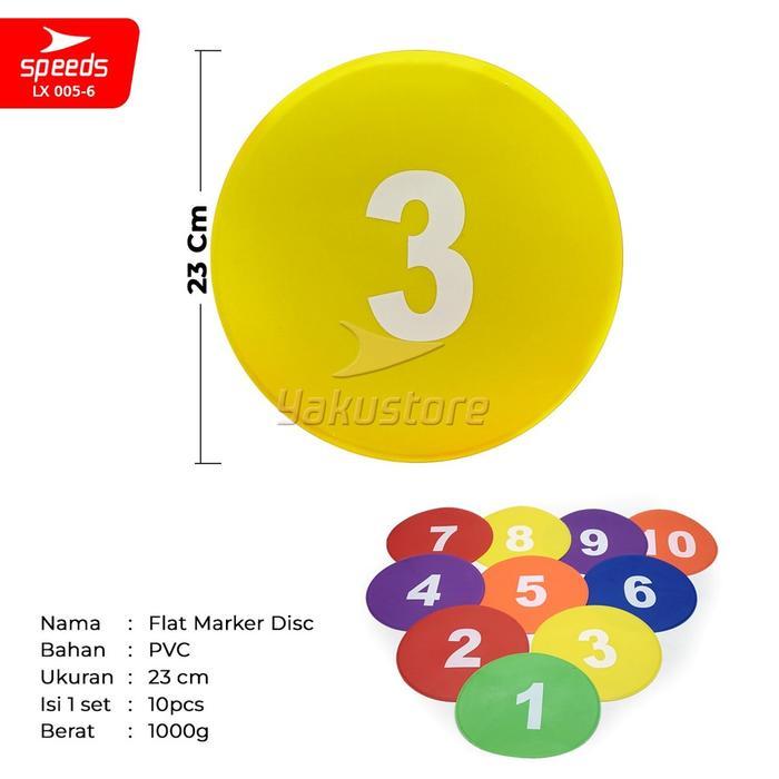 Best Seller SPEEDS Marker 1 set Flat Disc Penanda Olahraga Futsal Agility Training Marker 005-6