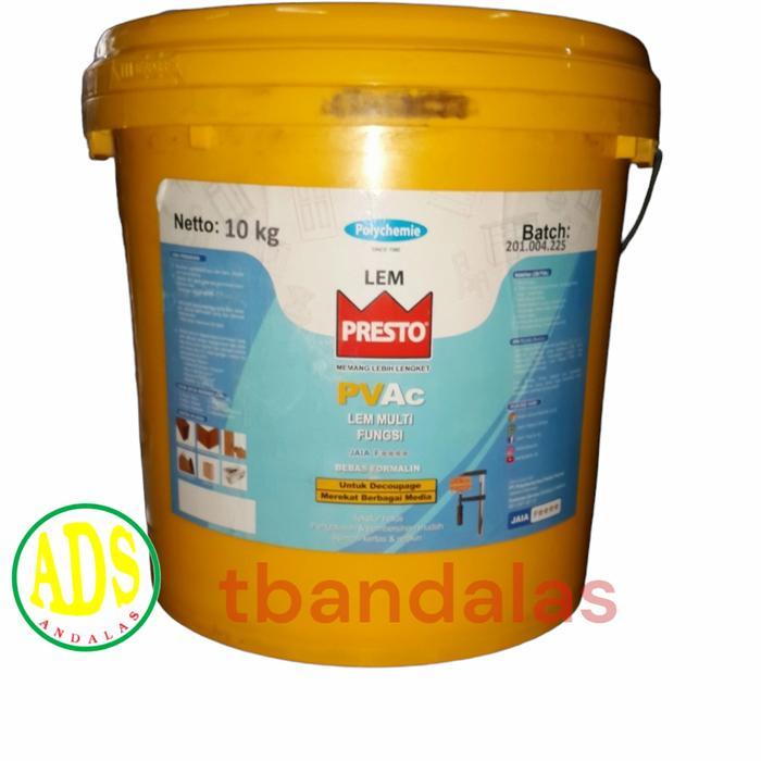 Presto Lem Putih Lem Kayu Lem Kertas Pvac Lem Multi Fungsi Isi 10Kg Terlaris
