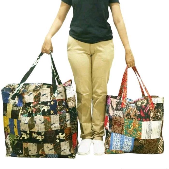 Tas laundry Jumbo Batik Dan Tas laundry Jumbo Batik Sedang / Tas Belanja Jumbo Motif Batik Perca