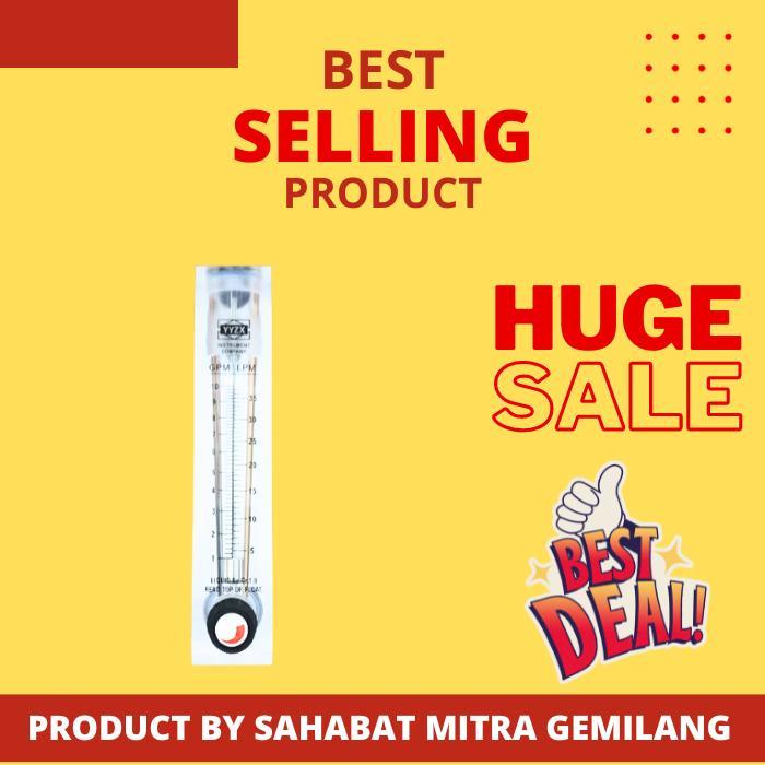 Panel Flow Meter 1-10 GPM Pengukur Debit Air untuk Sistem RO Kapasitas Besar