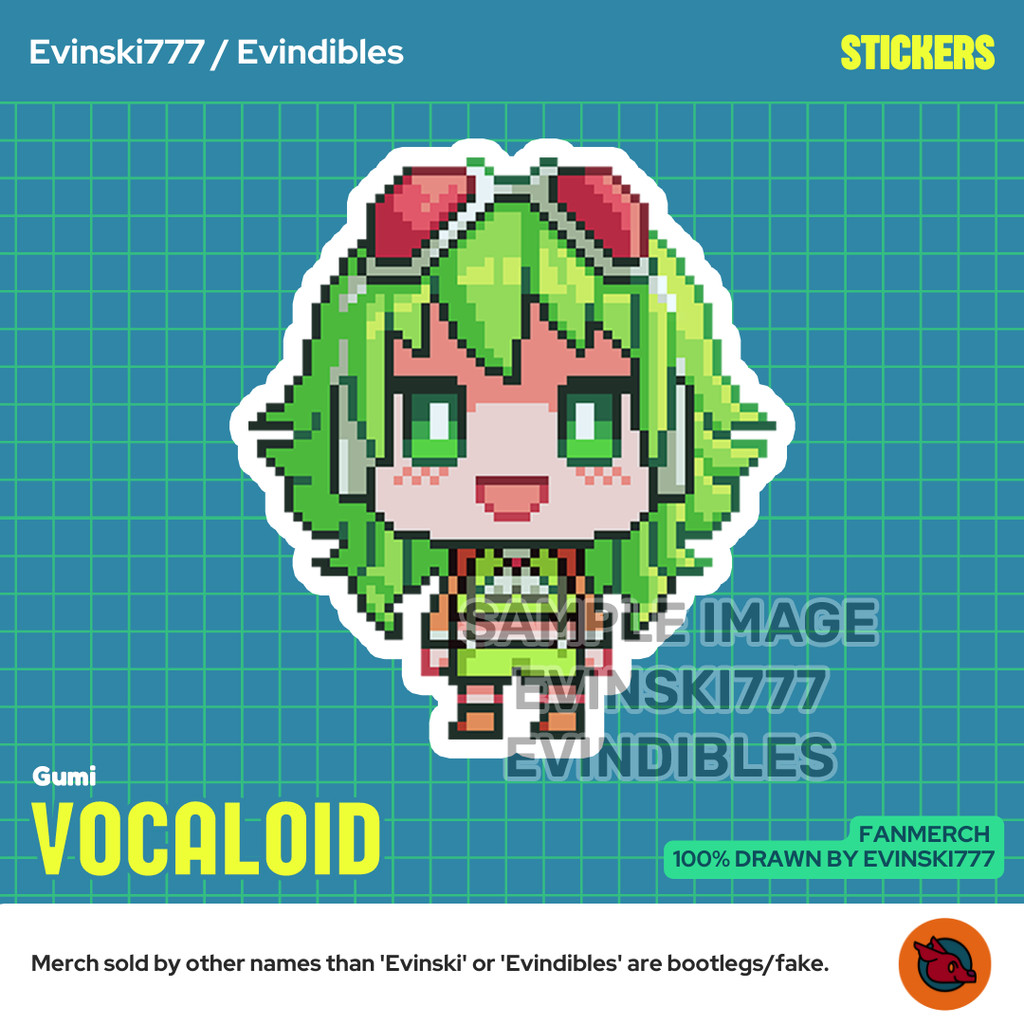 Stiker Sticker - Gumi - Anime Manga Vocaloid Utau Project Sekai