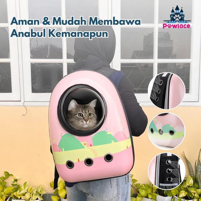 Tas Kucing Astronot - Tas Astronot Kucing Transparan- Pet Cargo Kucing- Capsule Pet Bag-Tas Gendong