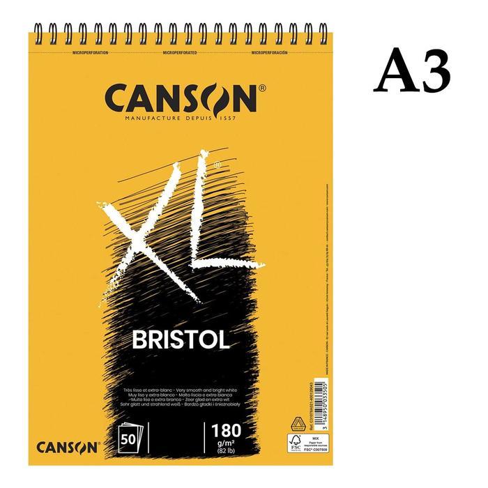 Buku Sketsa Spiral Kertas Halus A3 180gsm 50 Lembar Putih
