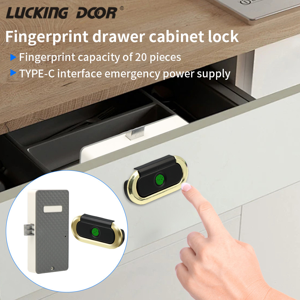 Electronic Smart Fingerprint Lock Biometric Drawer Lock Fingerprint Unlock Smart Door Lock for
