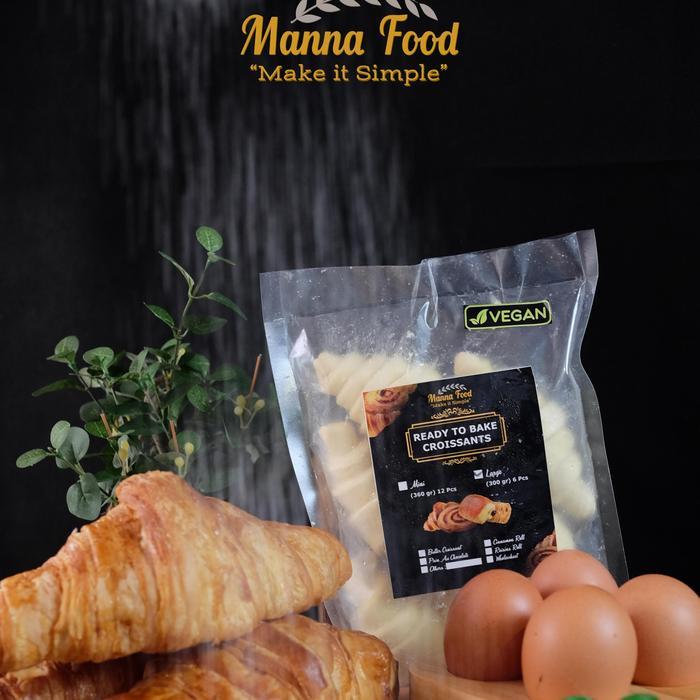 Manna Food Frozen Vegan Croissant Isi 6 Pcs Large (Rtb)