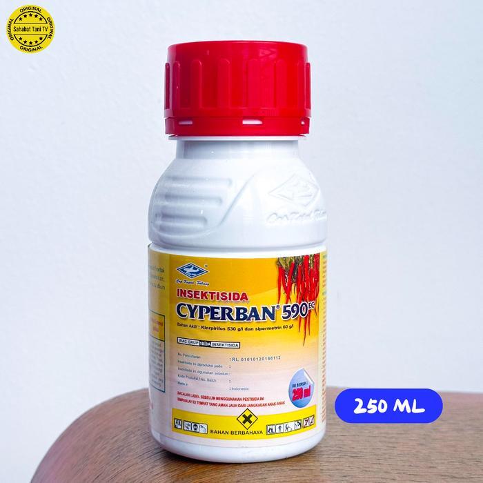 ` Insektisida Cyperban 590 EC Kemasan 250 ml Original dan Best Quality Bahan Aktif Klorpirifos 530