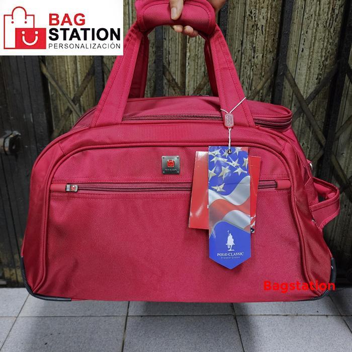 Khusus Gosend Tas Koper Cabin Travel Bag Polo Classic Troly Roda 21 Inch Original Asli Import
