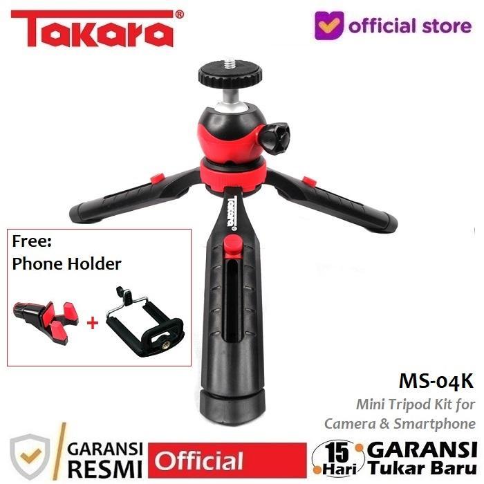 Tekno - Ms-04K Mini Table Tripod For Camera, Smartphone + Hp Holder
